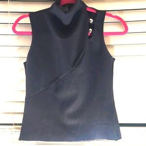 Regata Morena Rosa Gola Alta Preta Top SZ M